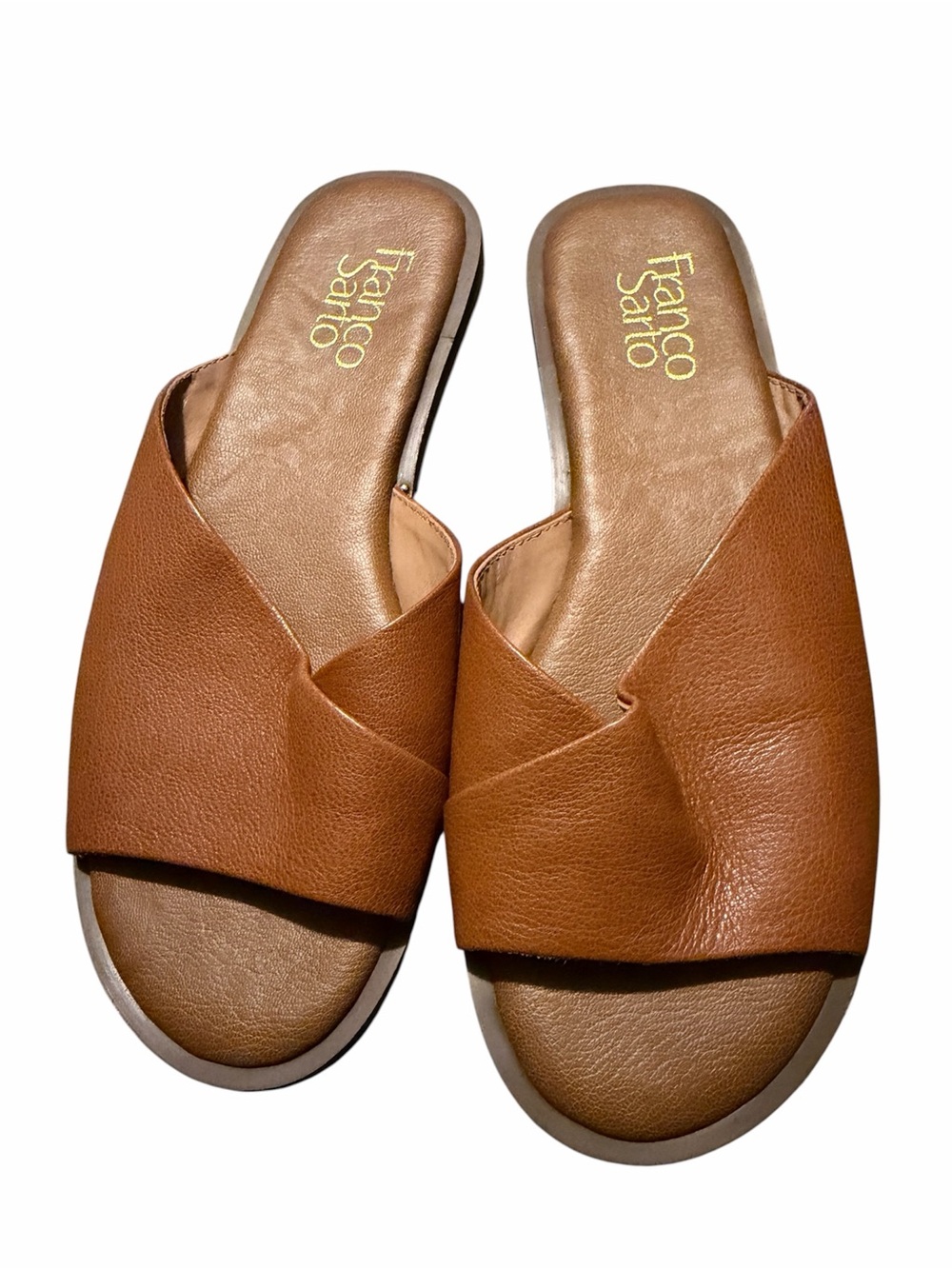 Franco Sarto Riviera Flat Sandals-Brown Size 5.5